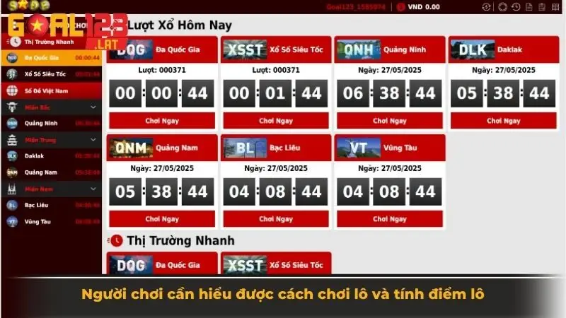 Người chơi cần hiểu được cách chơi lô và tính điểm lô