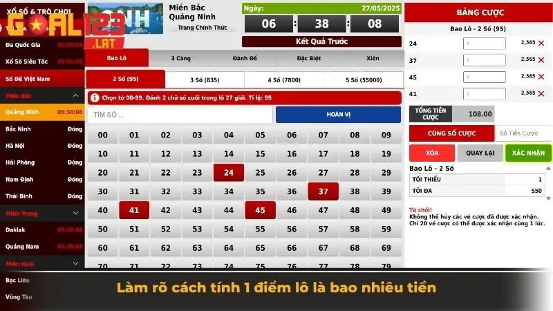 Làm rõ cách tính 1 điểm lô là bao nhiêu tiền